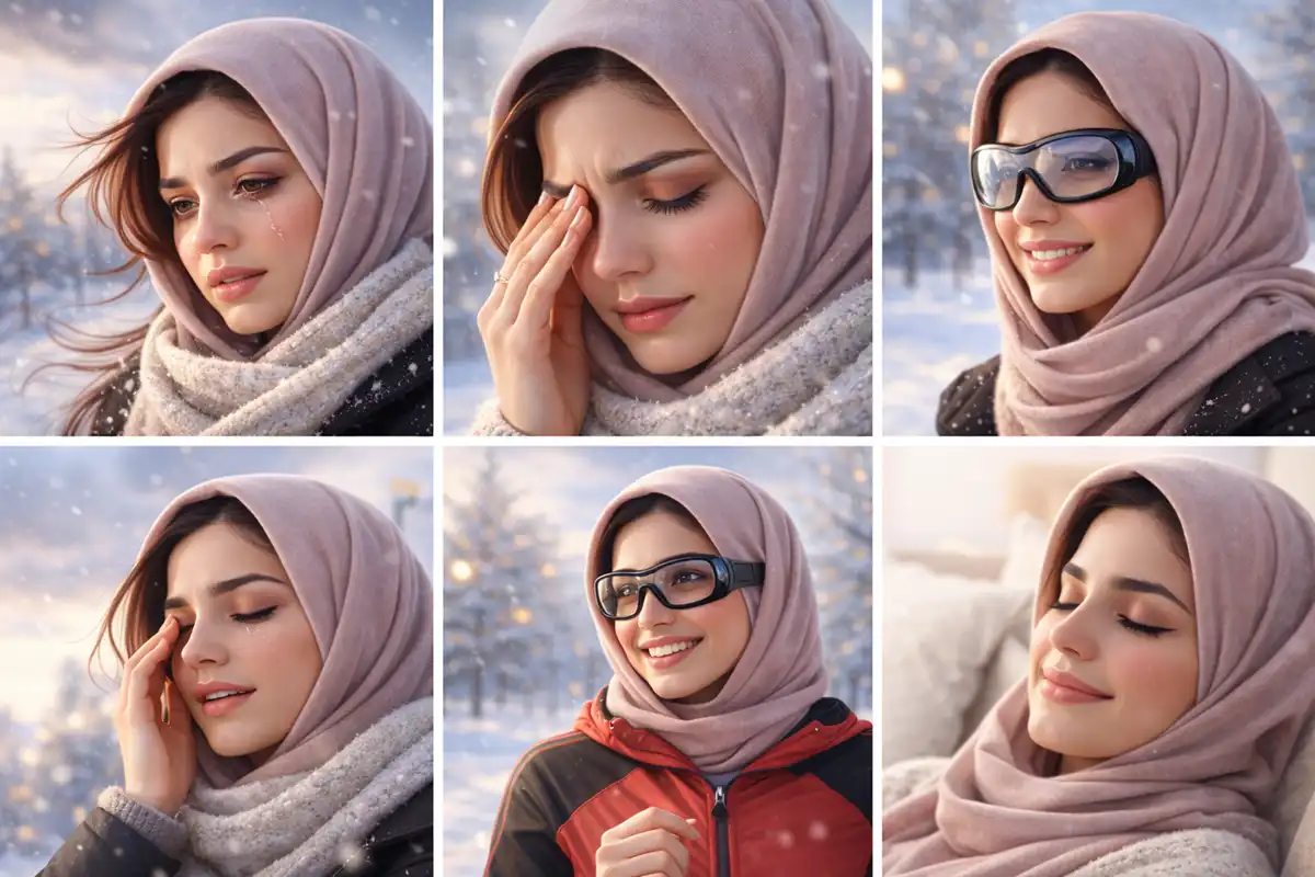 تغییر واکنش چشم به باد و هوای سرد پس از بلفاروپلاستی